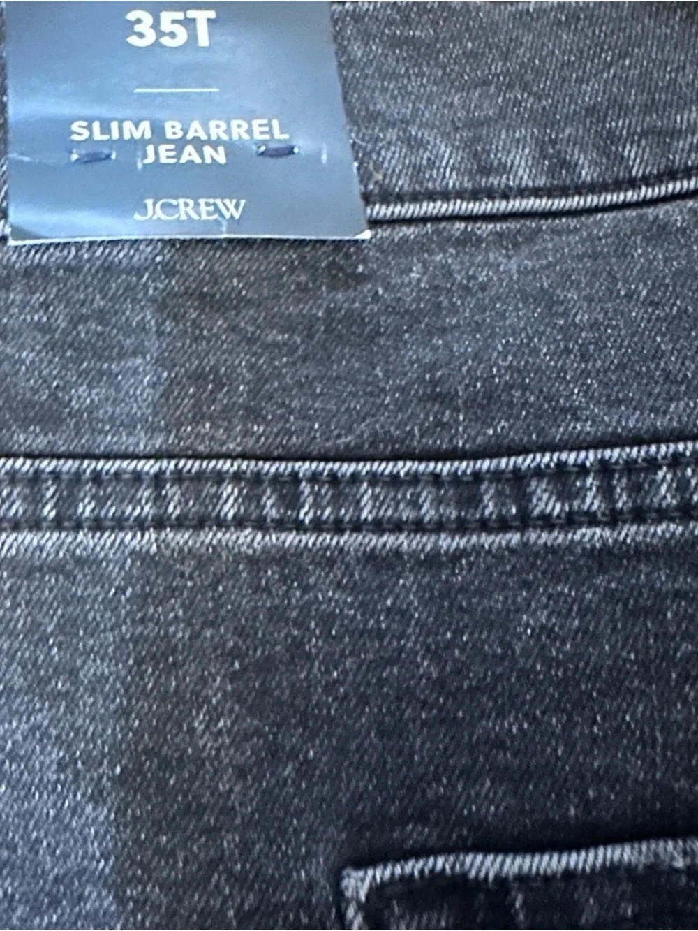 J.Crew Black Slim Barrel Jeans 35T NWT